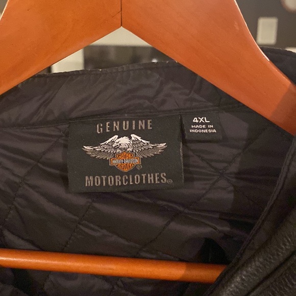 Harley-Davidson Men's Vanocker Waterproof Triple Vent Leather Jacket Size 4XL - Picture 5 of 9